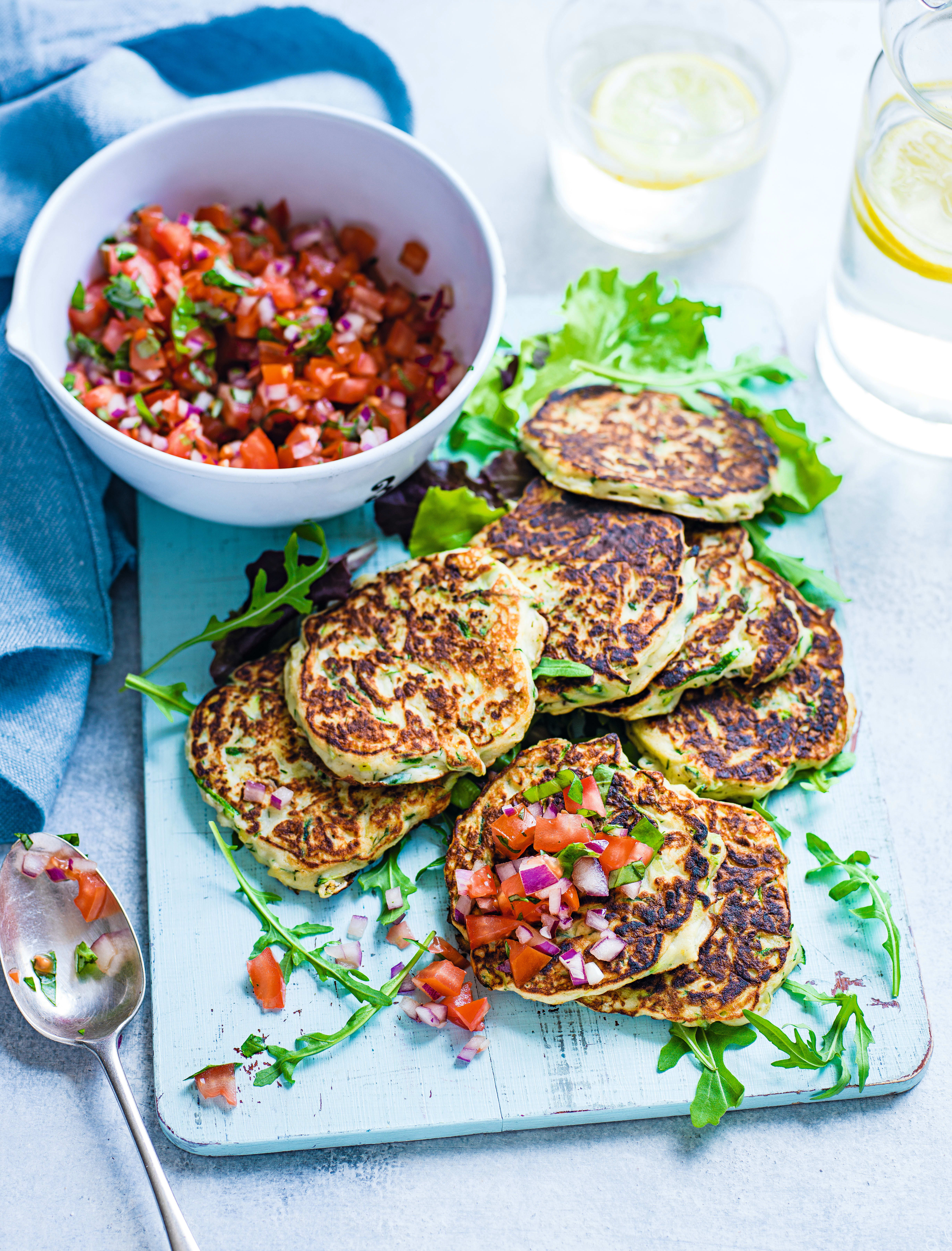 Photo of Courgette & ricotta fritters with tomato salsa by WW