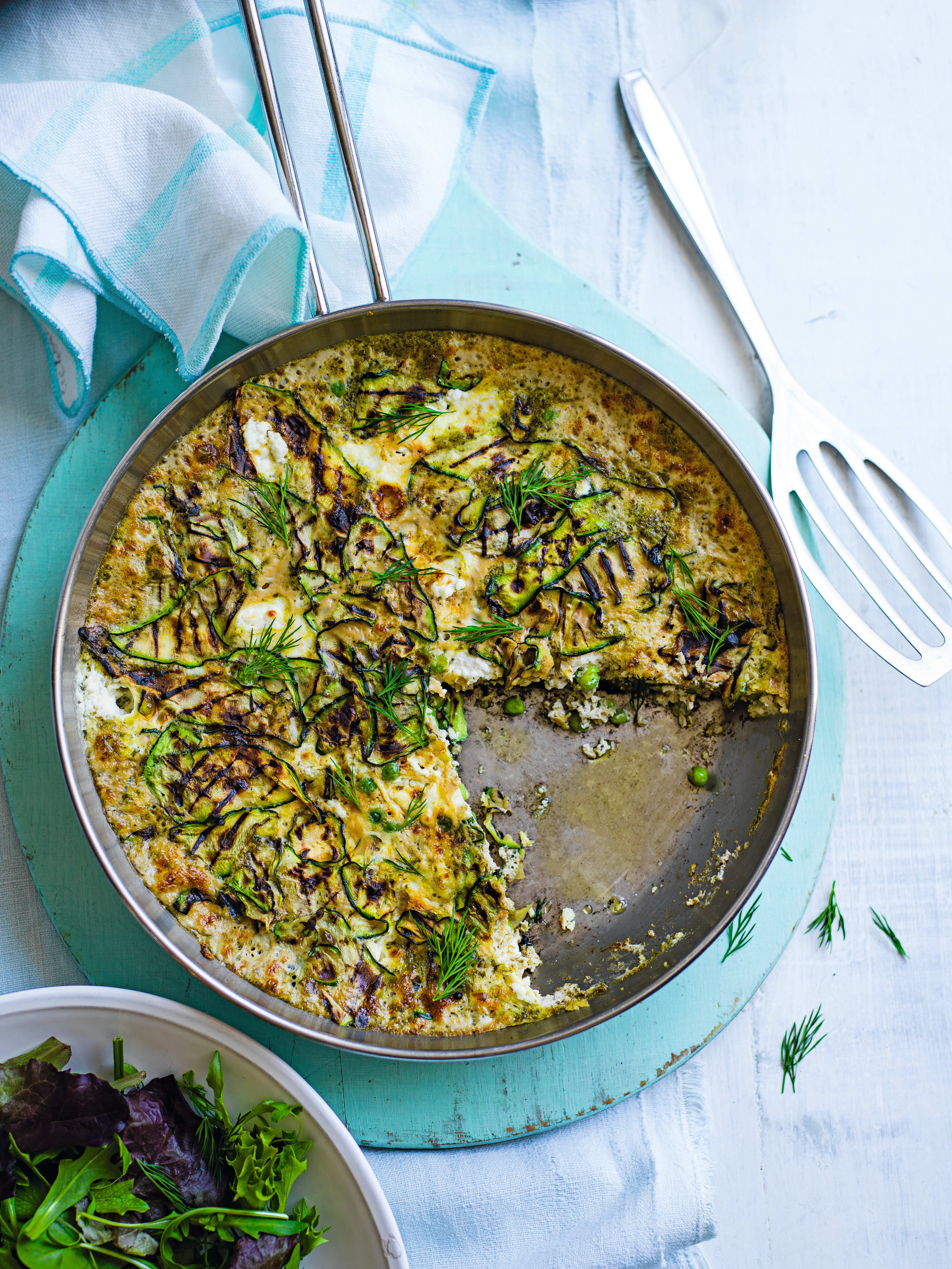 Photo of Griddled courgette, pea & pesto frittata by WW