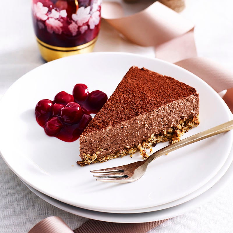 Photo of Chocolate cheesecake with cherry sauce by WW