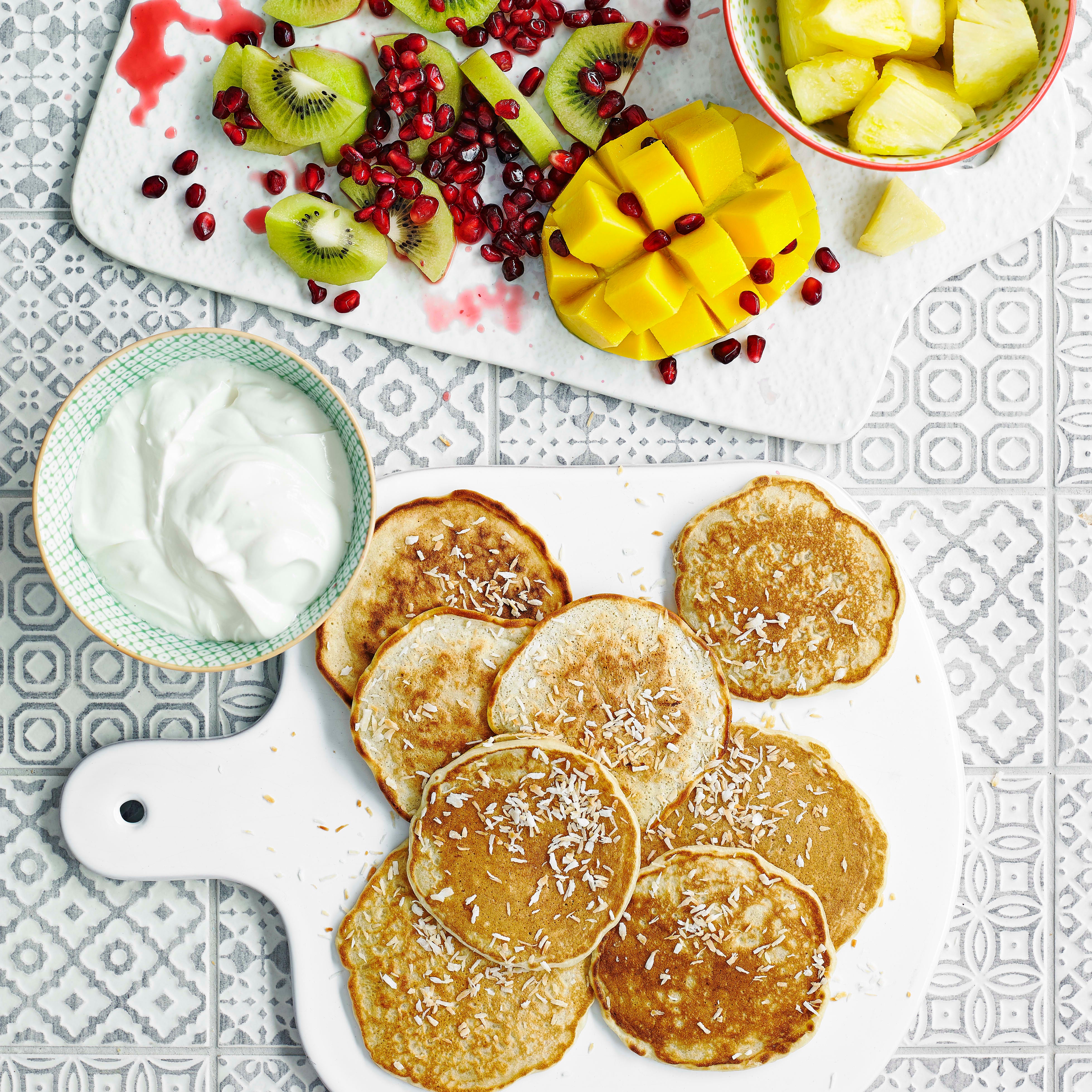 Photo of Coconut pancakes with tropical fruit by WW