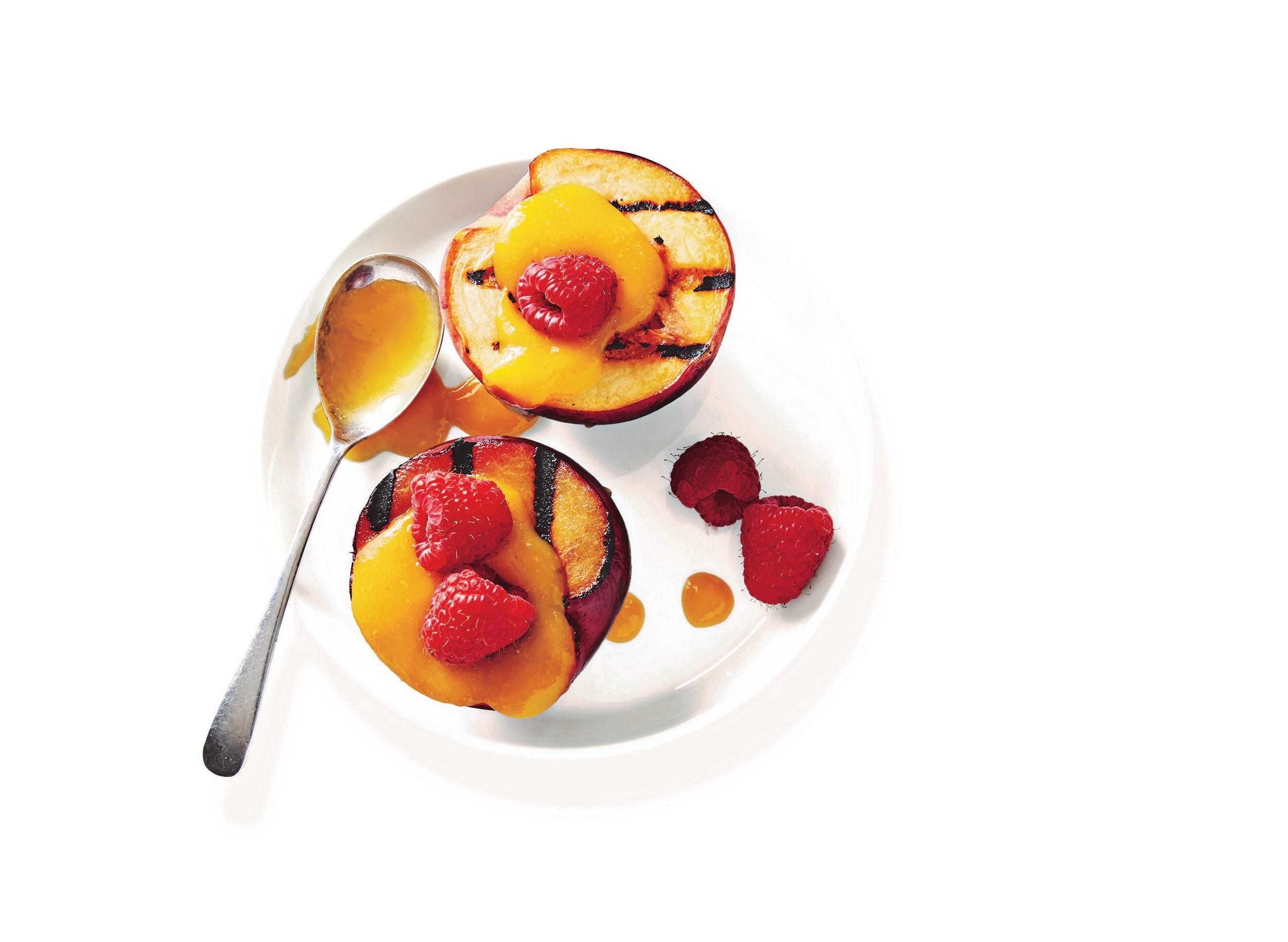 Photo of Barbecued peaches with mango purée by WW