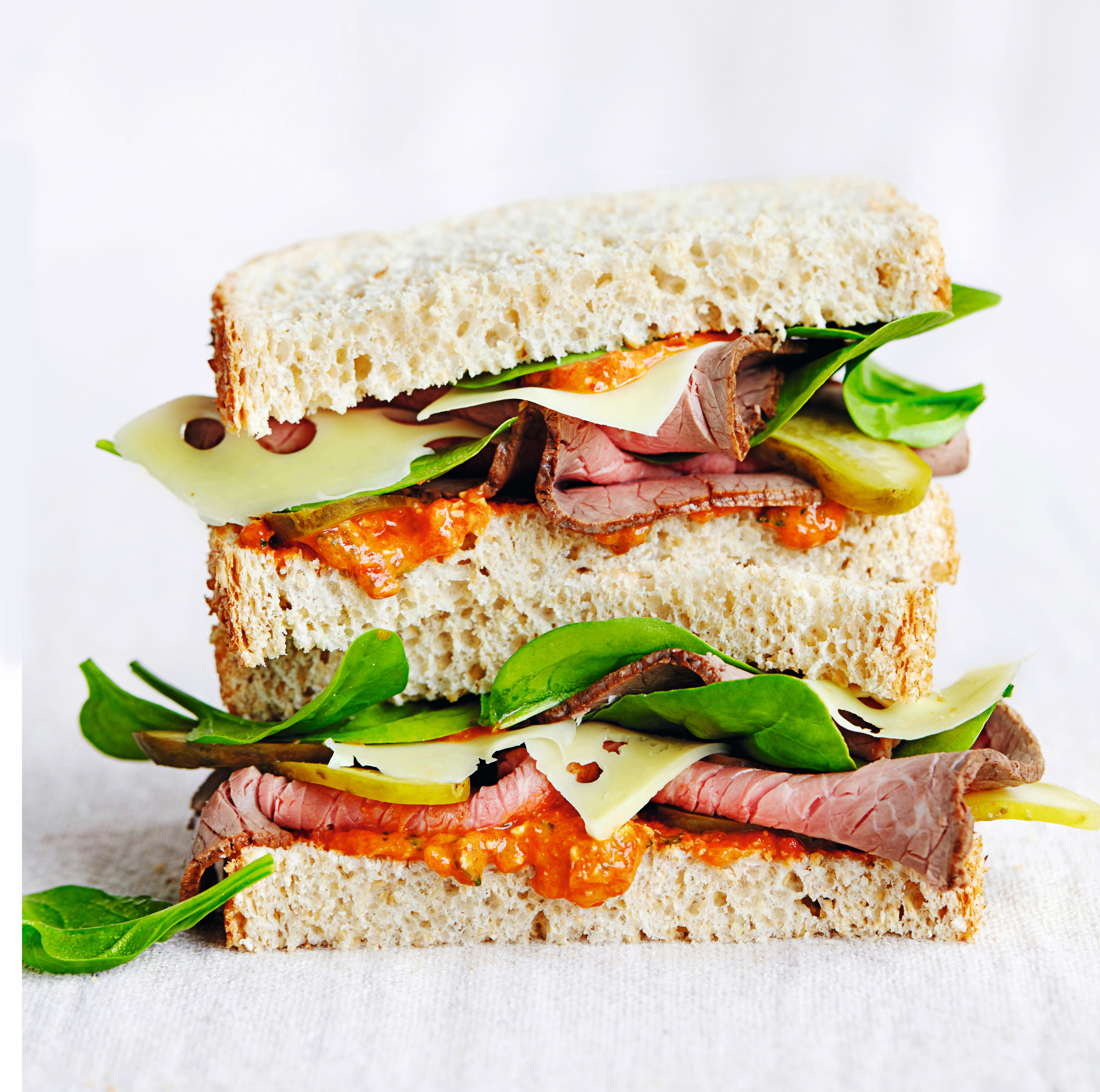 Photo of Roast beef sandwiches with pecan romesco sauce by WW