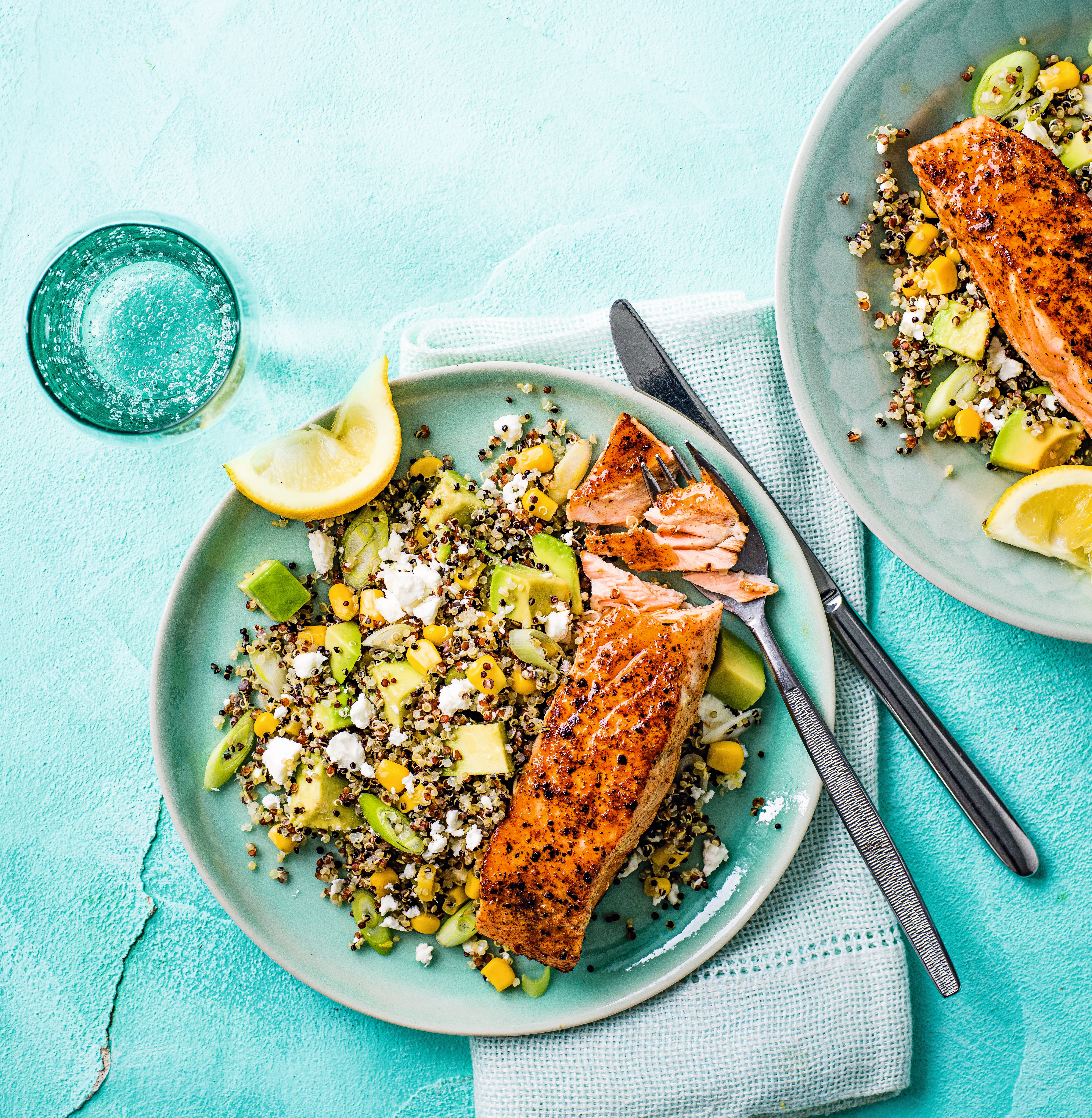 Photo of Blackened salmon with quinoa salad by WW