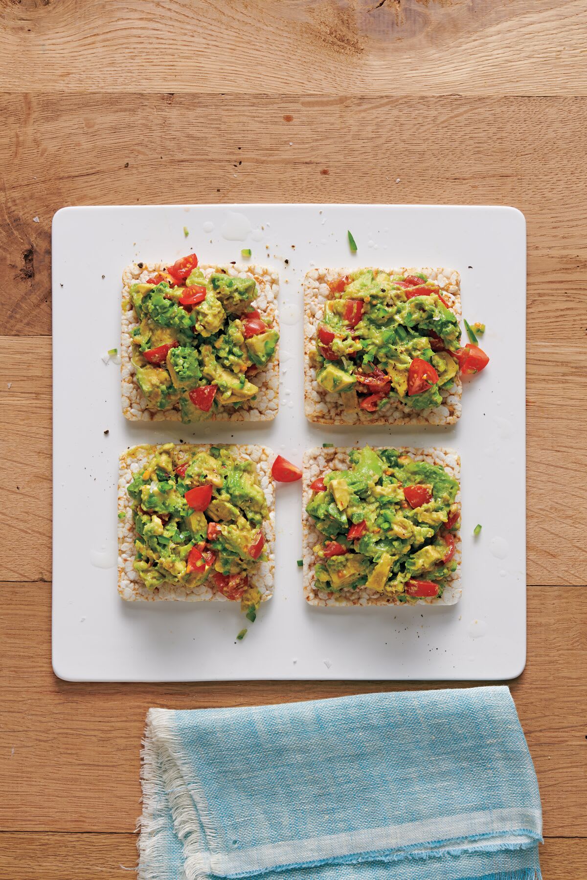 Photo of Guacamole-topped rice cakes by WW