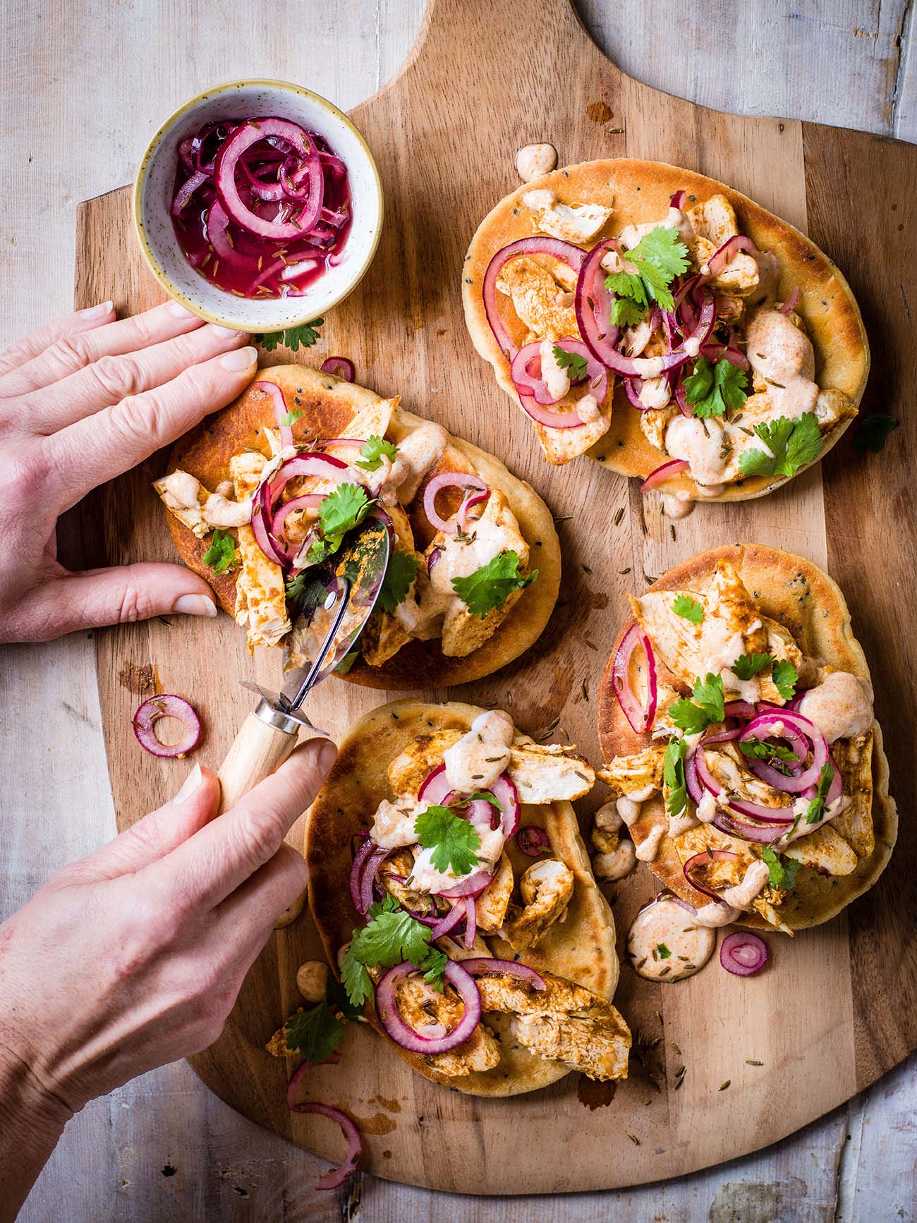 Photo of Chicken tikka & pickled onion pizza by WW