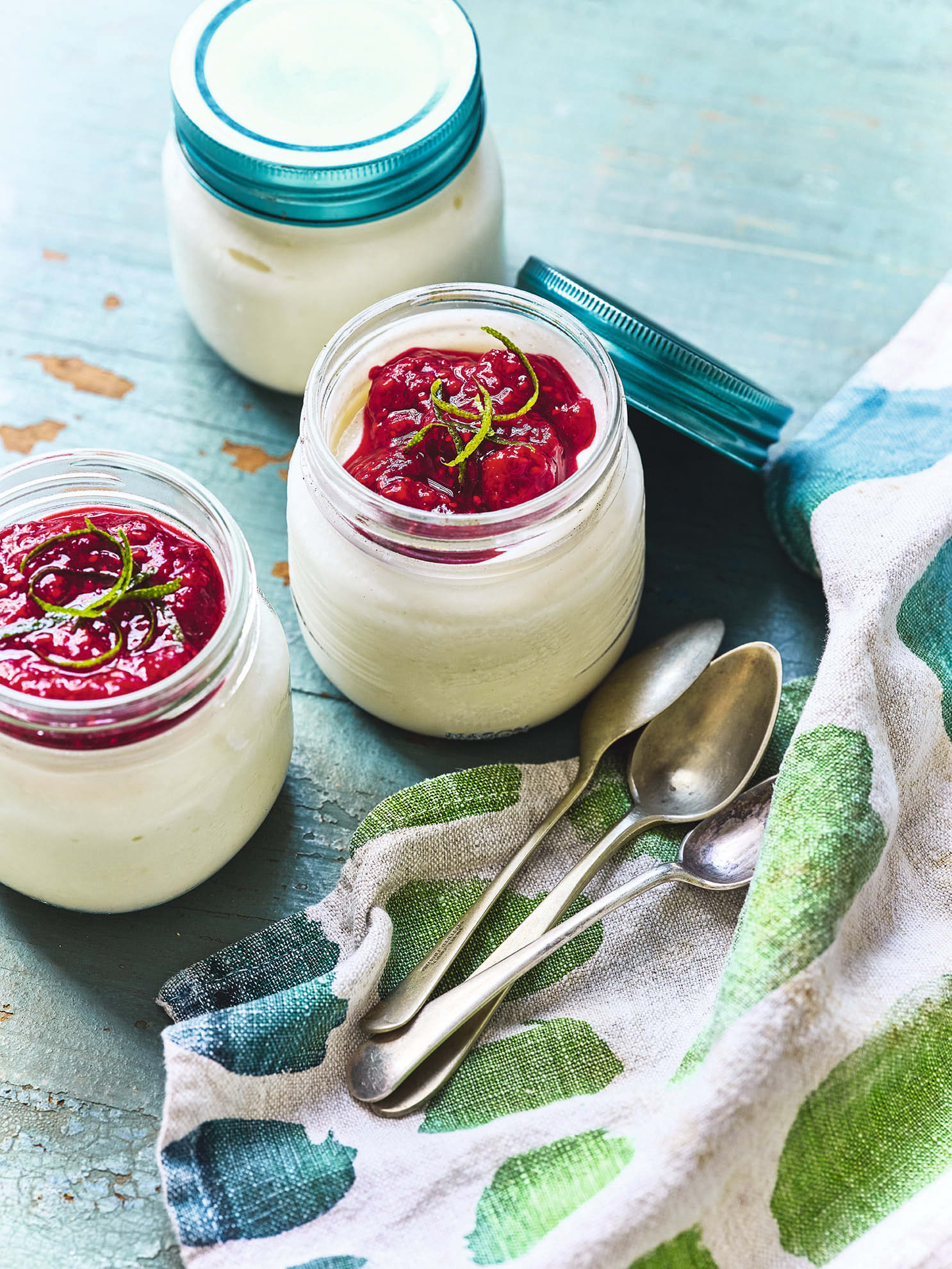 Photo of Raspberry-topped cheesecake pots by WW