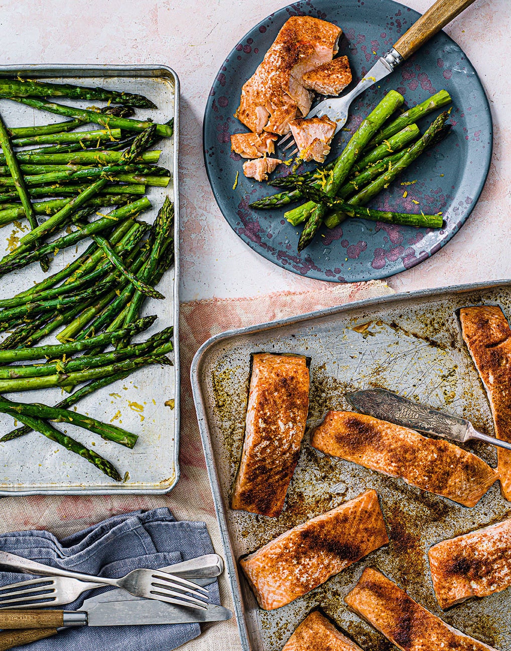 Photo of Oven-roasted salmon & asparagus by WW