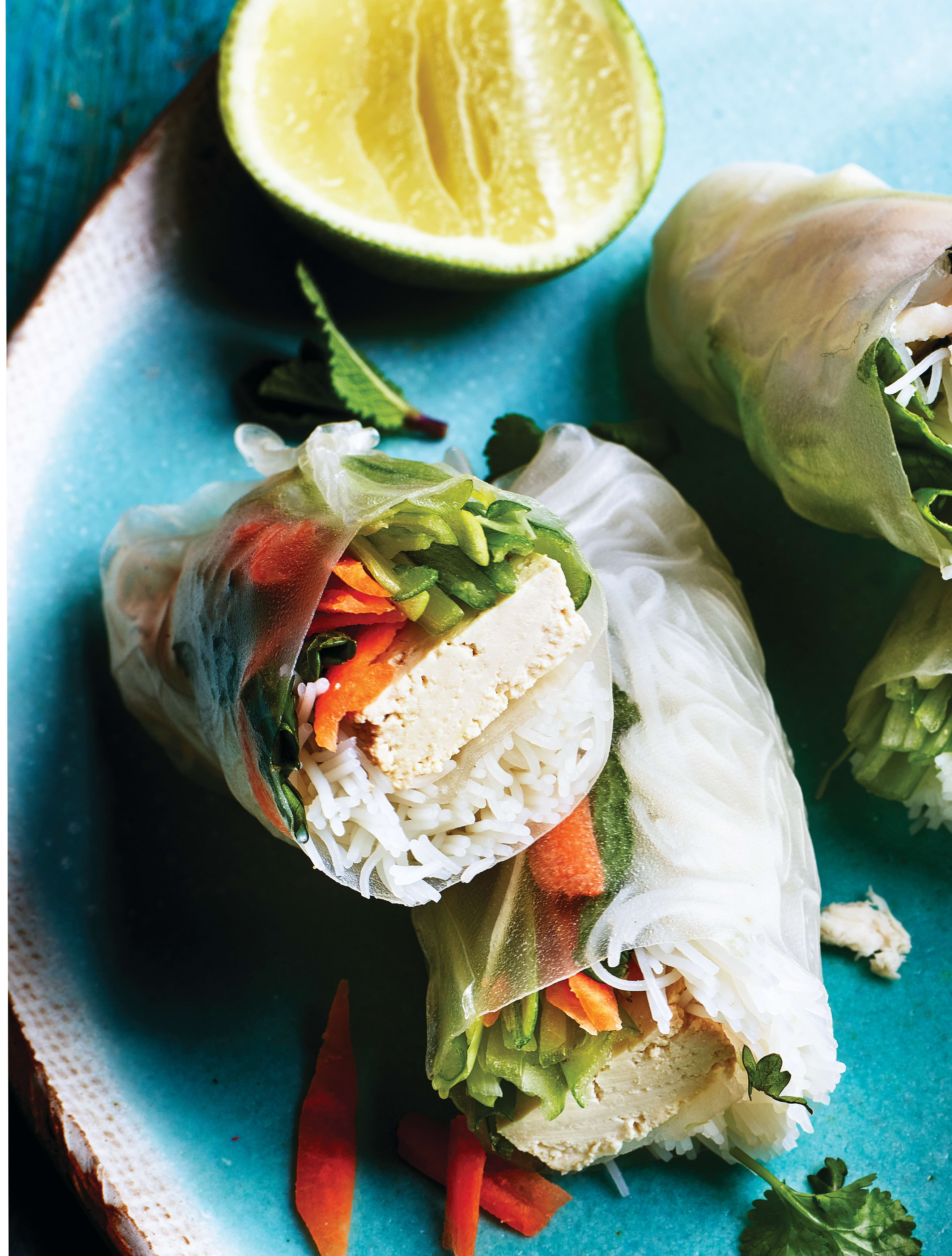 Photo of Smoked tofu & herb summer rolls with dipping sauce by WW
