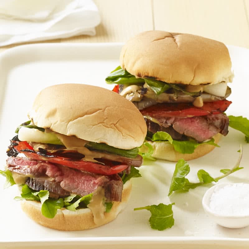 Photo of Grilled asian steak & vegetable sandwiches by WW