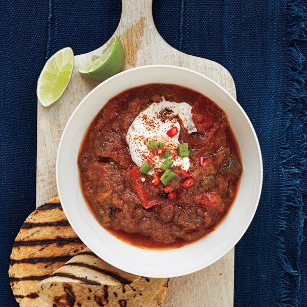 Photo of Slow cooker mushroom and aubergine chilli by WW