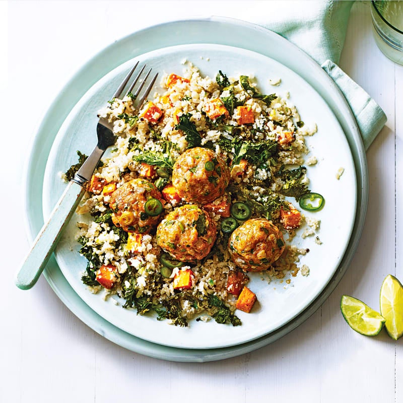 Photo of Spicy salmon balls with quinoa salad by WW