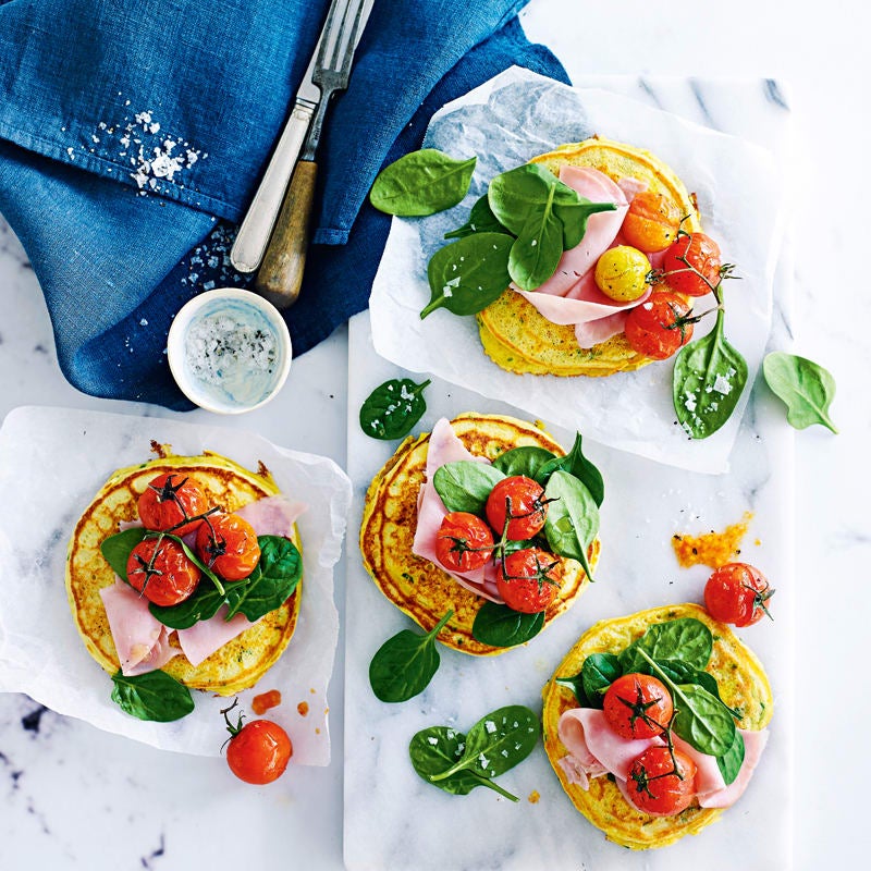 Photo of Chickpea pancakes with spinach & ham by WW