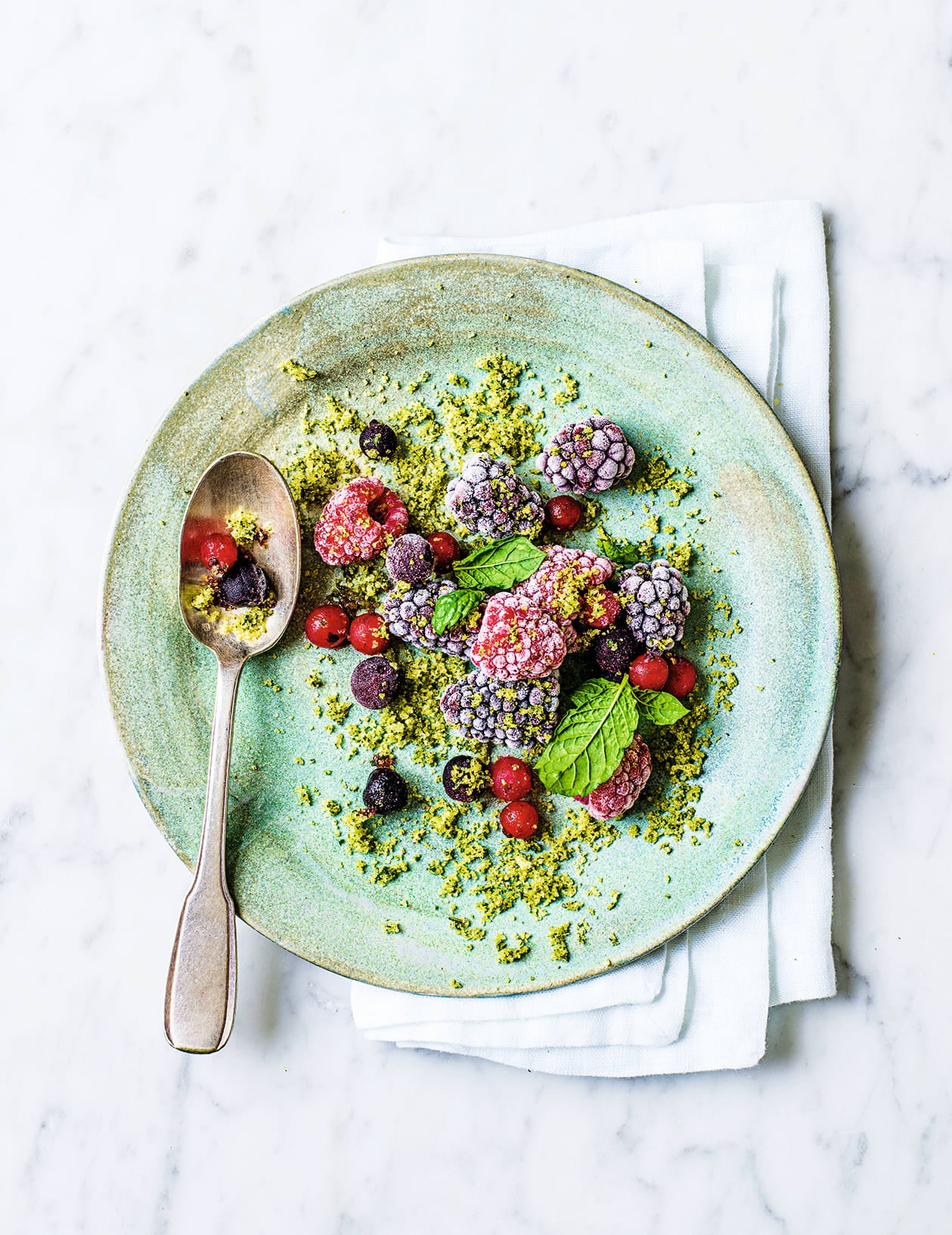 Photo of Frozen summer fruits with mint sugar by WW