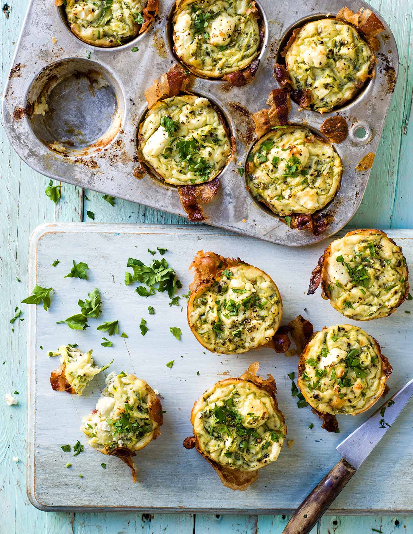 Photo of Pancetta, courgette & feta muffins by WW