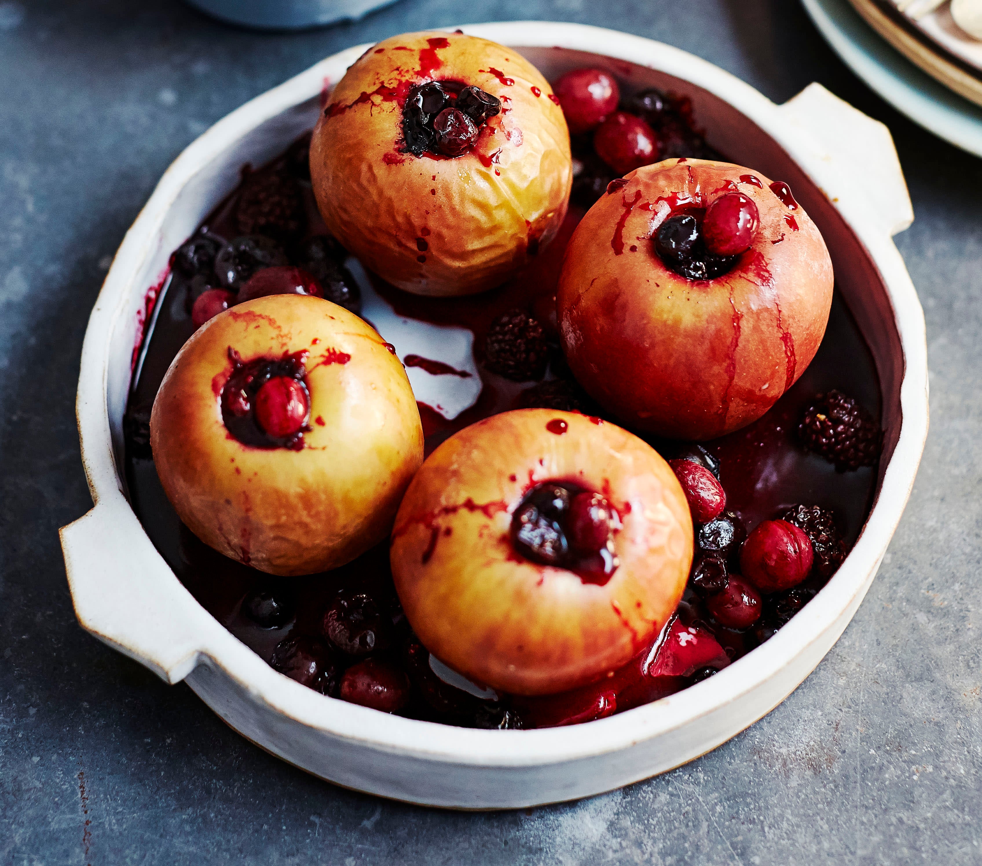 Photo of Baked apples with forest fruits & frozen yogurt by WW