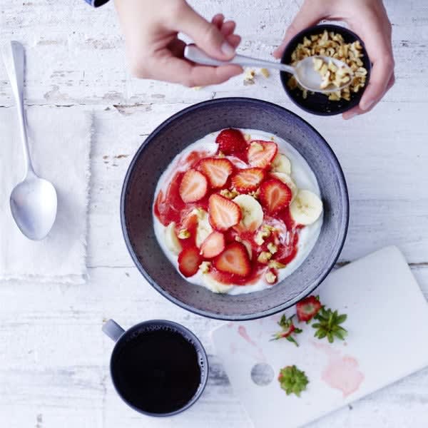 Photo of Yogurt with banana, strawberries & walnuts by WW