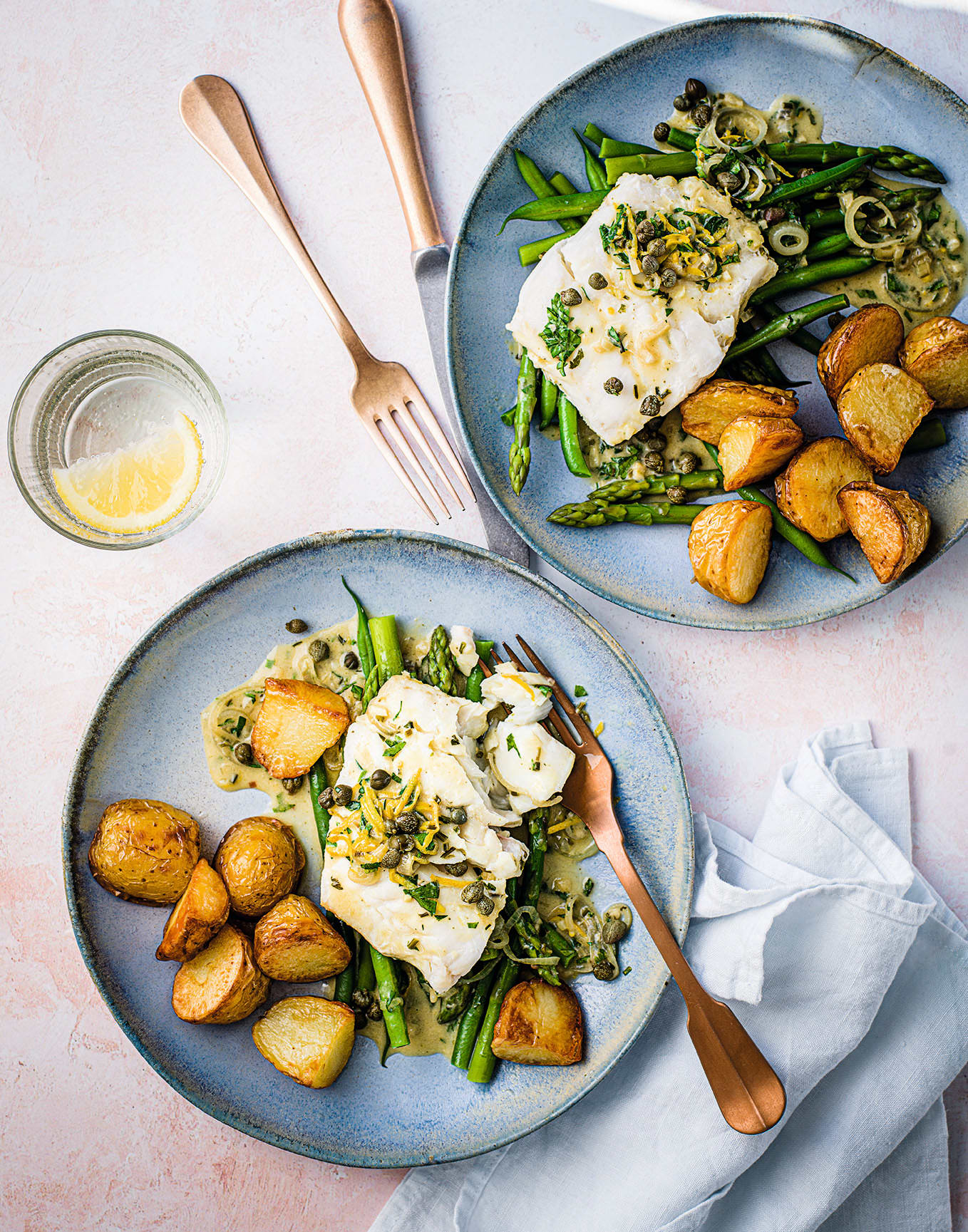 Photo of Cod with a lemon caper sauce by WW