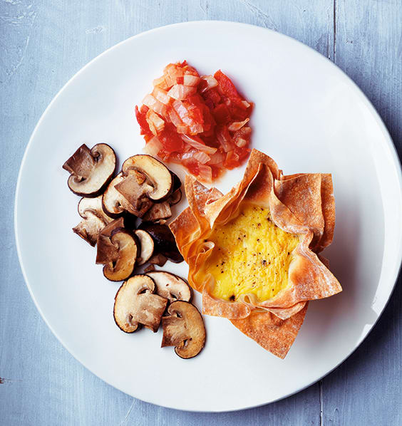 Photo of Filo egg baskets with fresh tomato pickle by WW