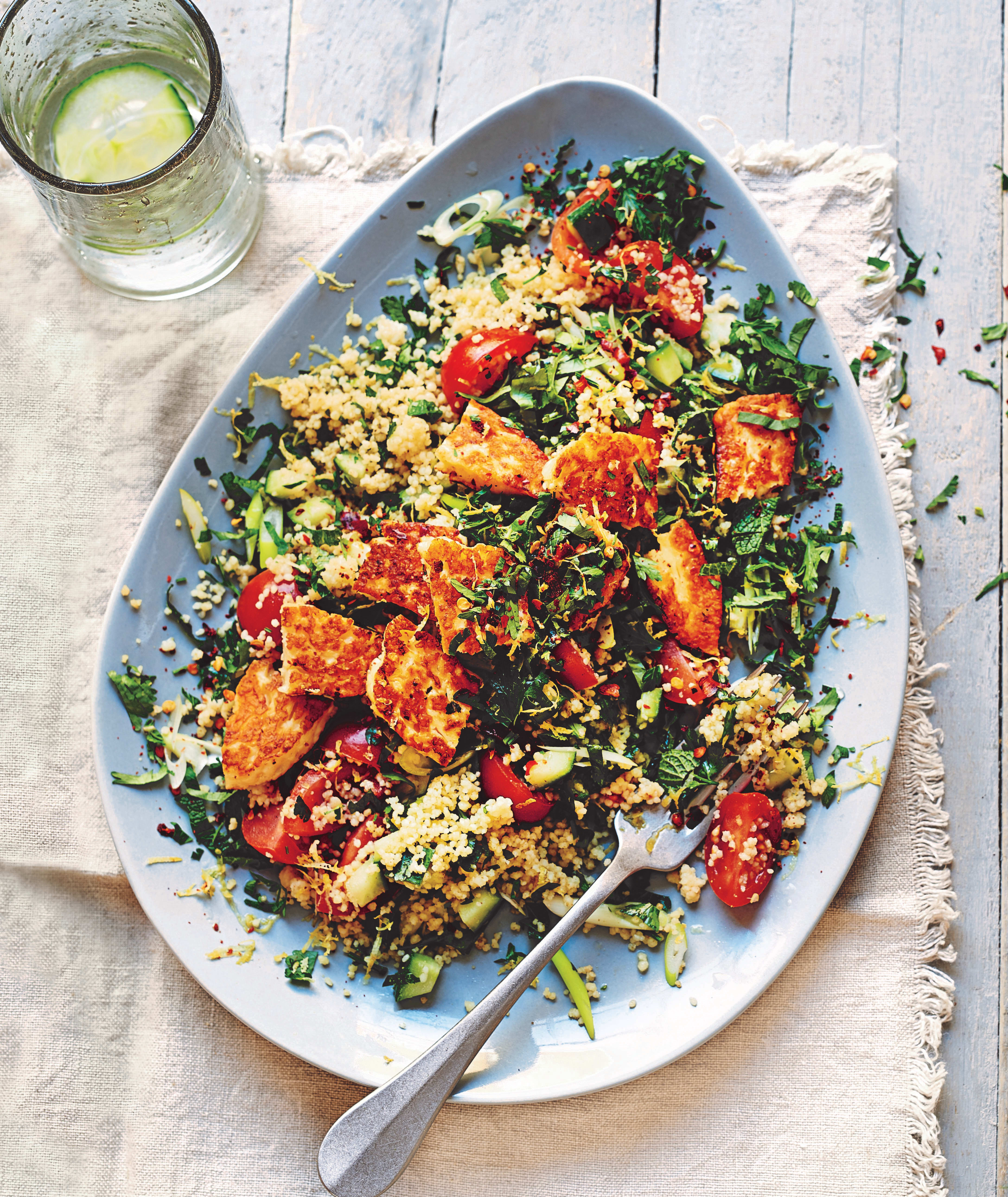 Photo of Three-herb tabbouleh with halloumi by WW