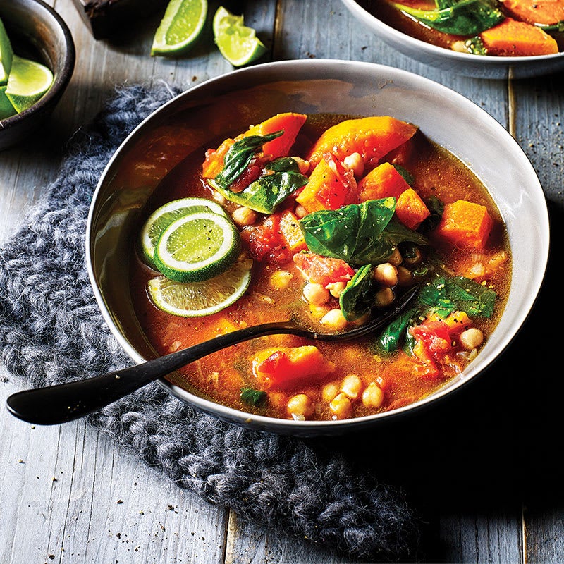 Photo of Chunky squash, chickpea & lime soup by WW