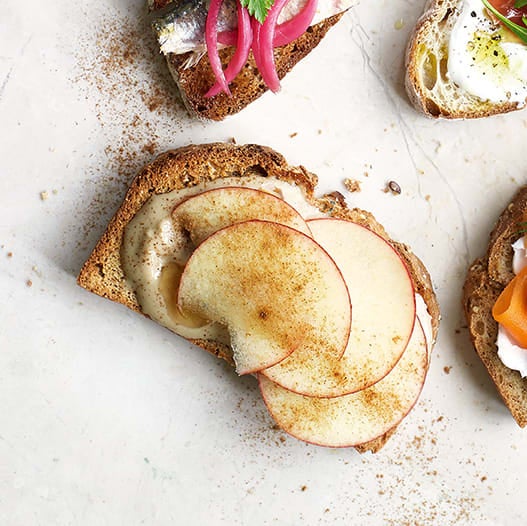 Photo of Apple & tahini on wholemeal toast by WW