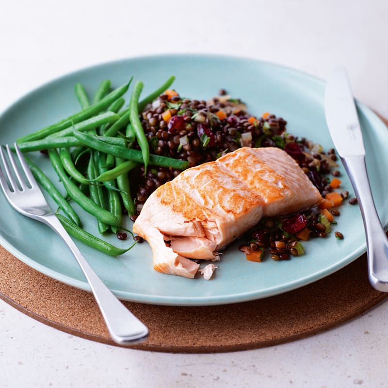 Photo of Seared salmon on warm Puy lentil salad by WW