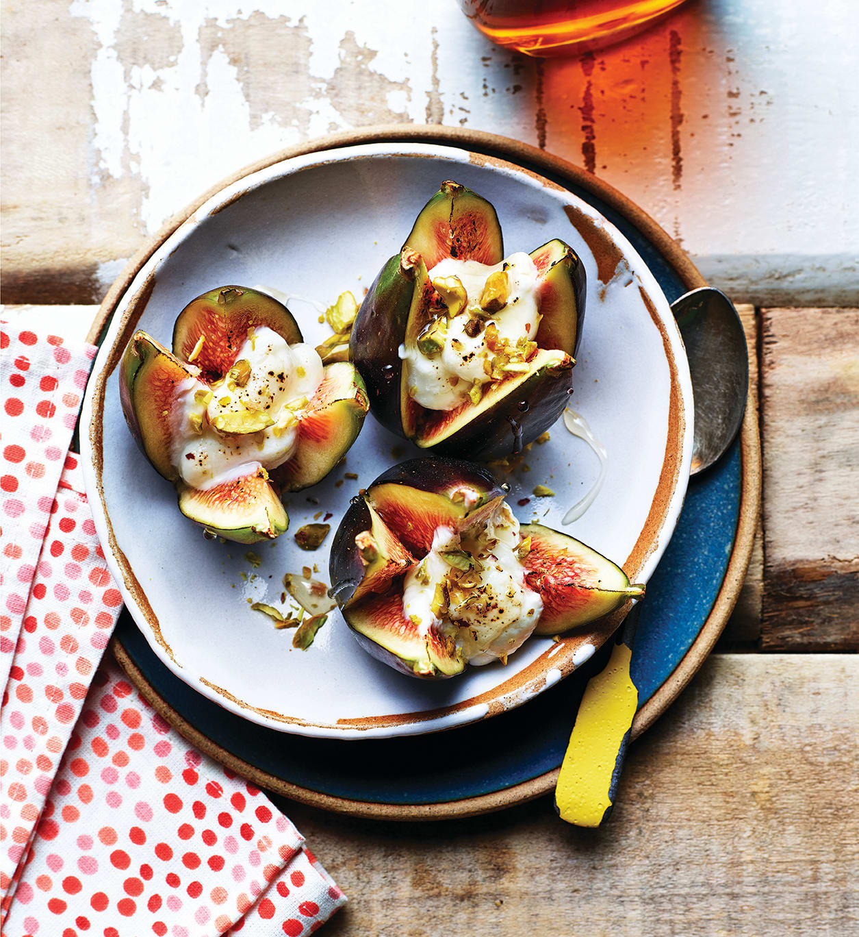 Photo of Baked figs with ricotta & pistachios by WW