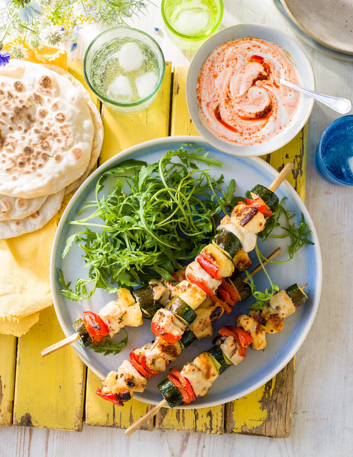 Photo of Chicken & halloumi skewers by WW
