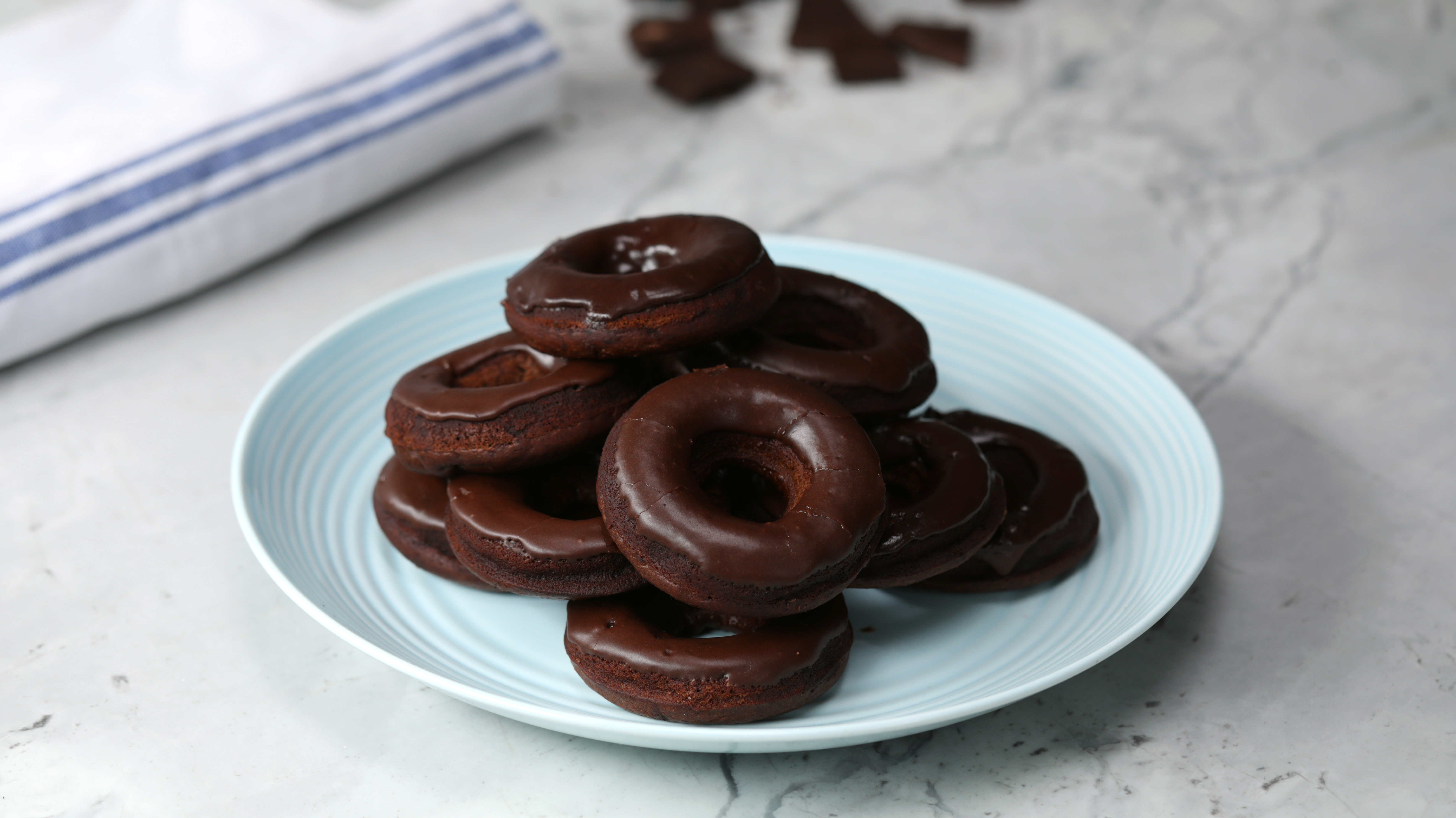 Photo of Glazed chocolate doughnuts by WW