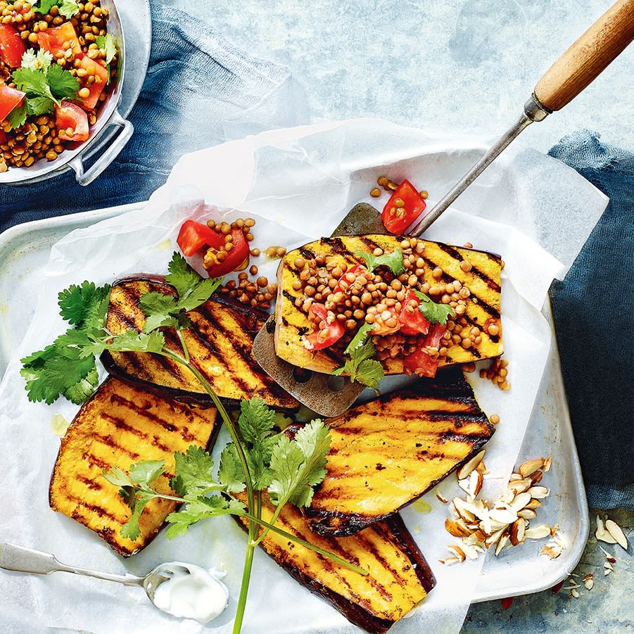 Photo of Turmeric aubergine steaks with lentil salad by WW