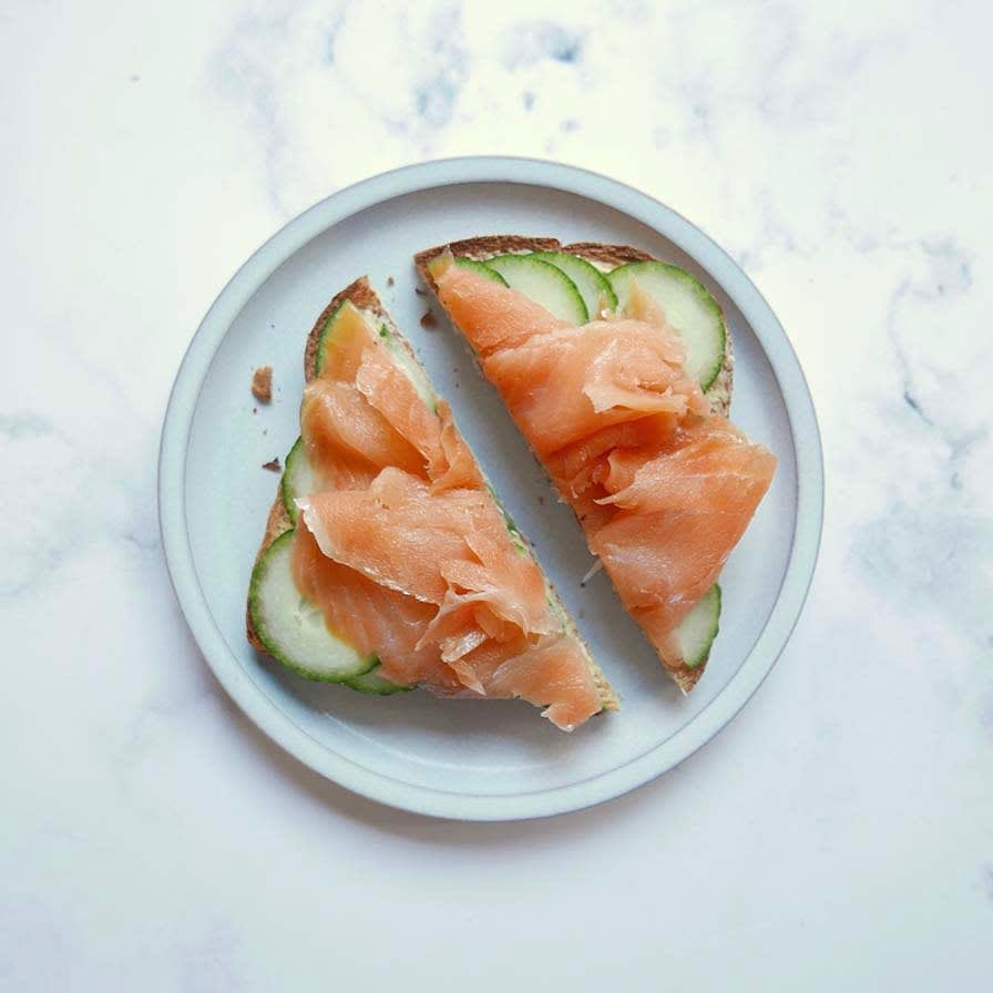 Photo of Salmon & cucumber toast topper by WW