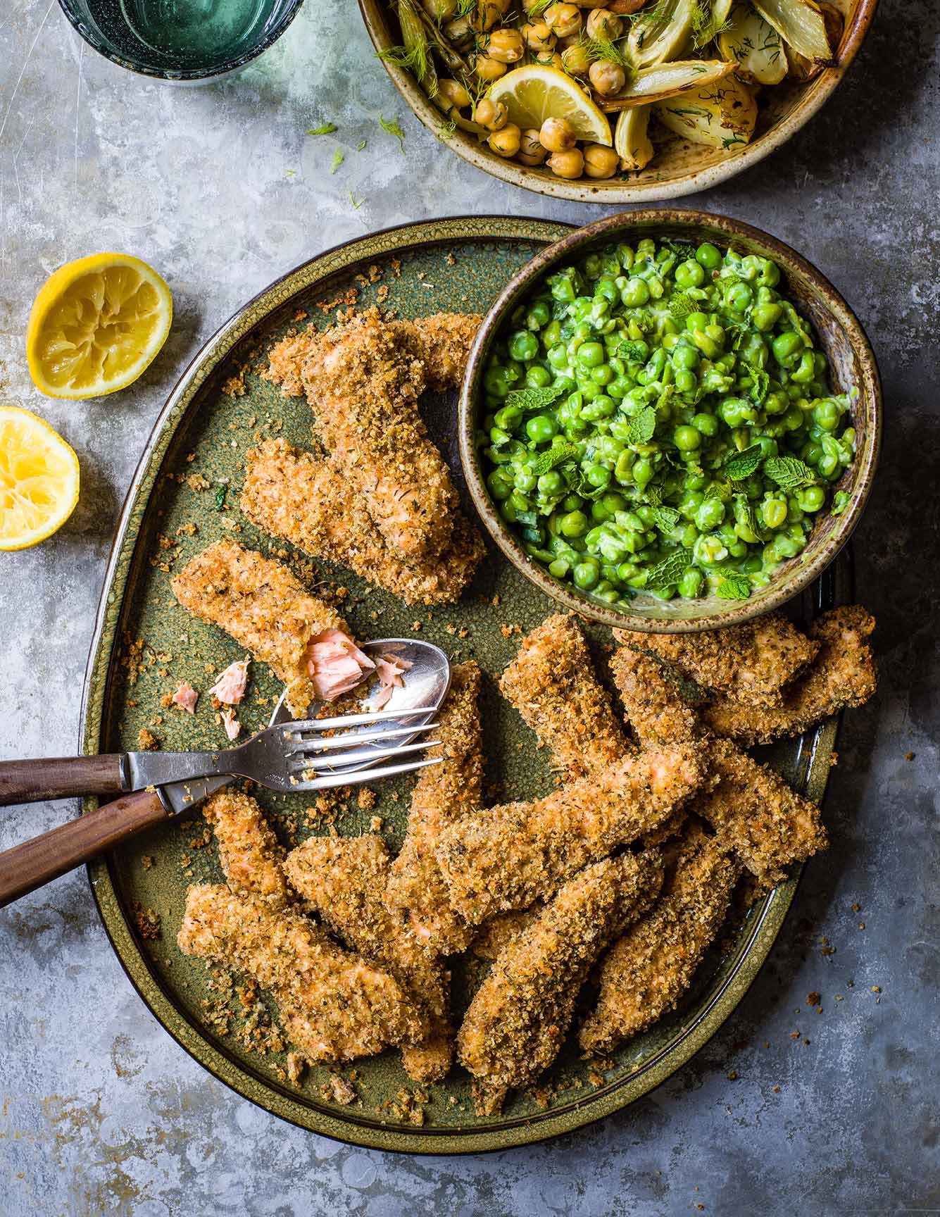 Photo of Salmon fish fingers with crushed peas by WW