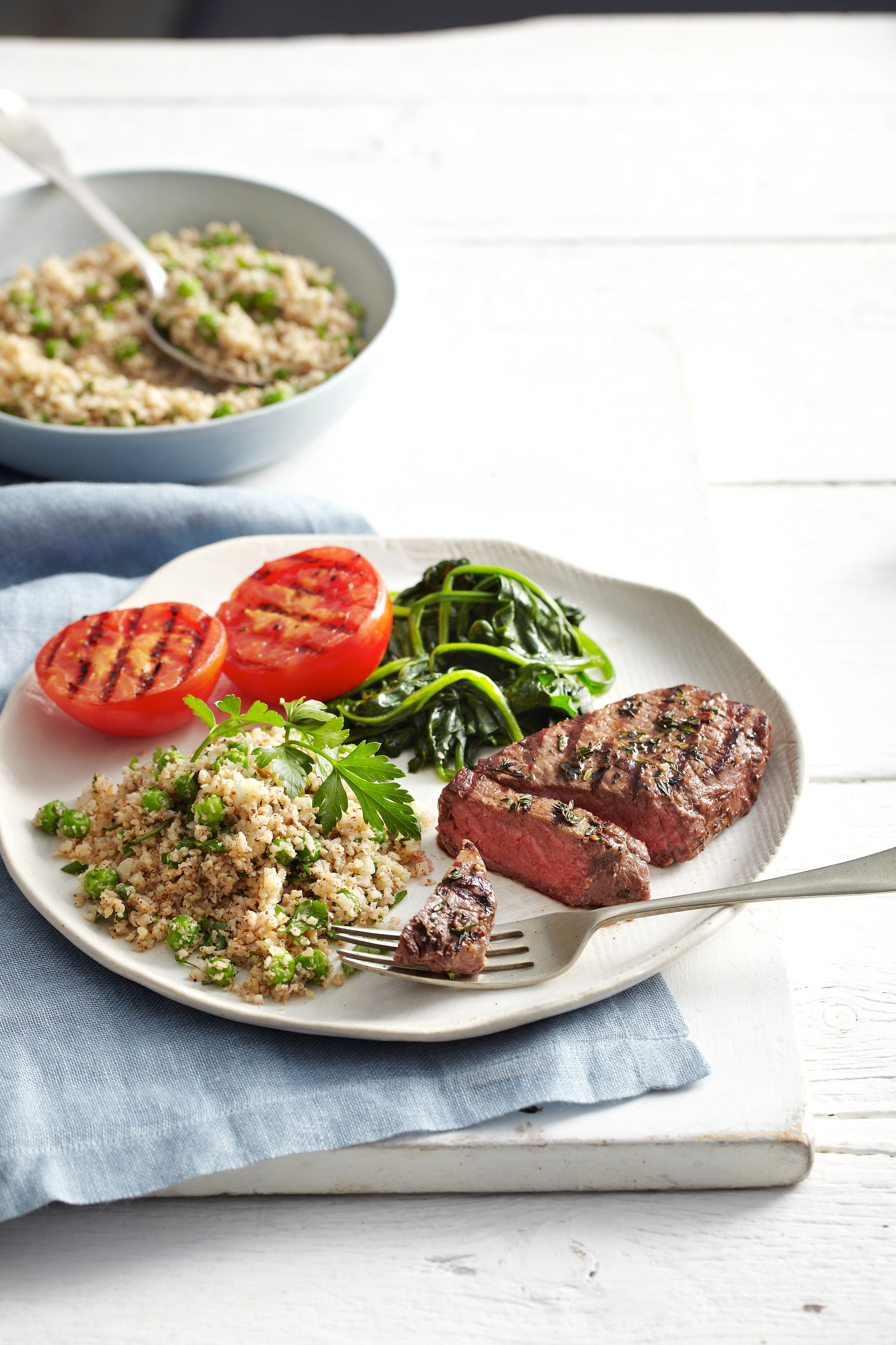 Photo of Grilled steaks with cauliflower rice by WW