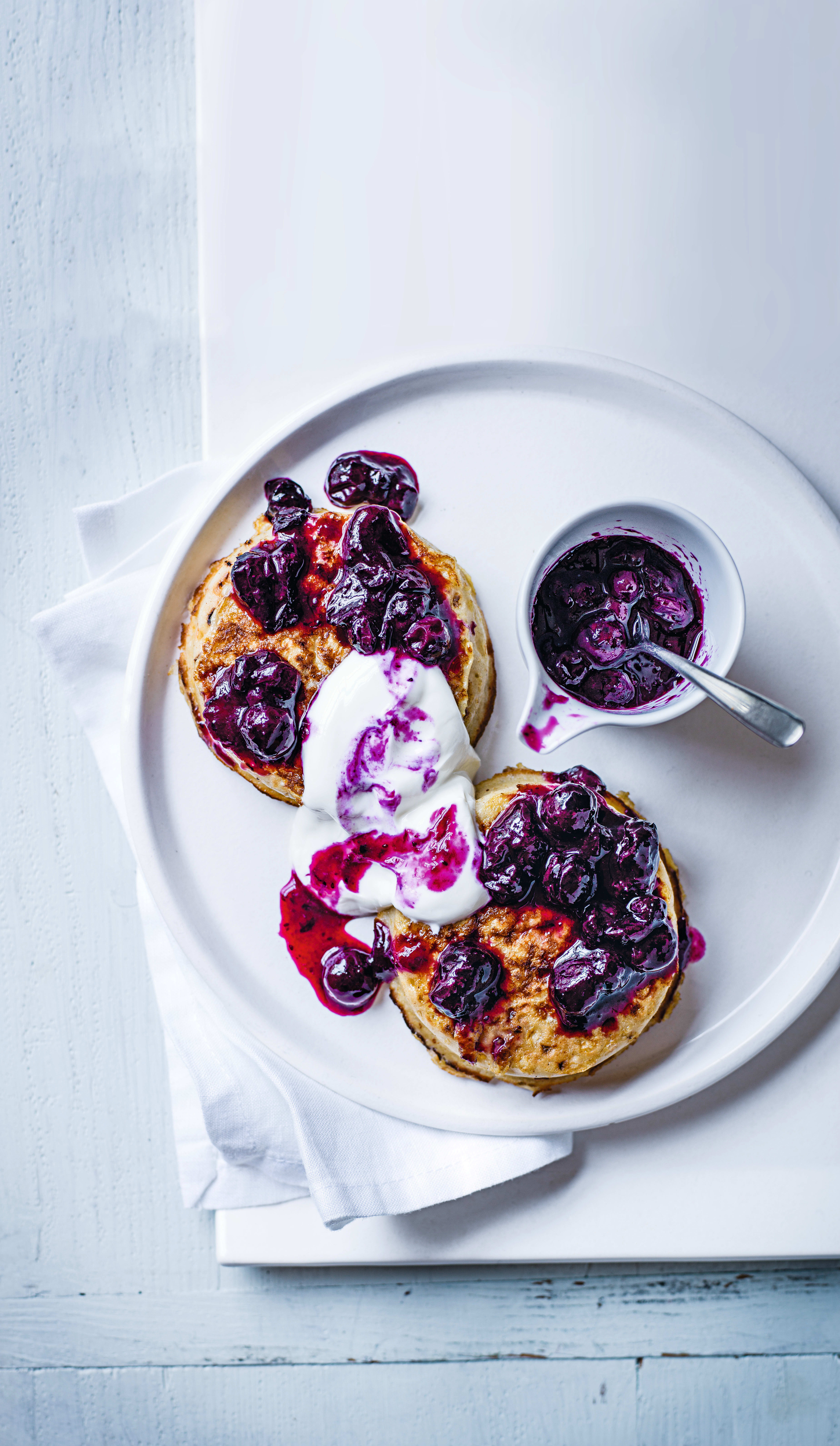 Photo of French toast crumpets with blueberry compôte by WW
