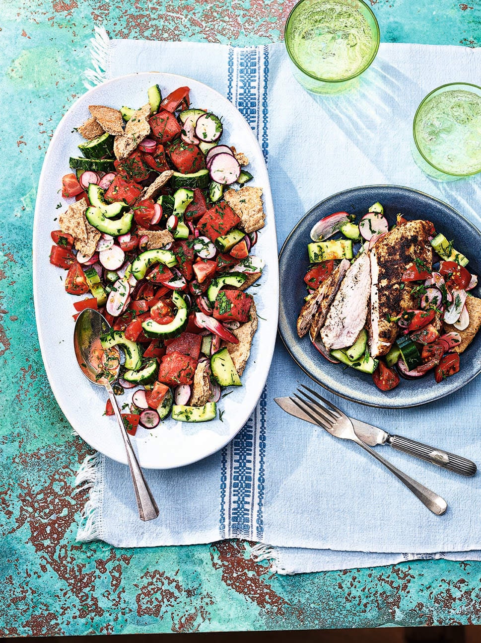 Photo of Shawarma chicken with fattoush salad by WW