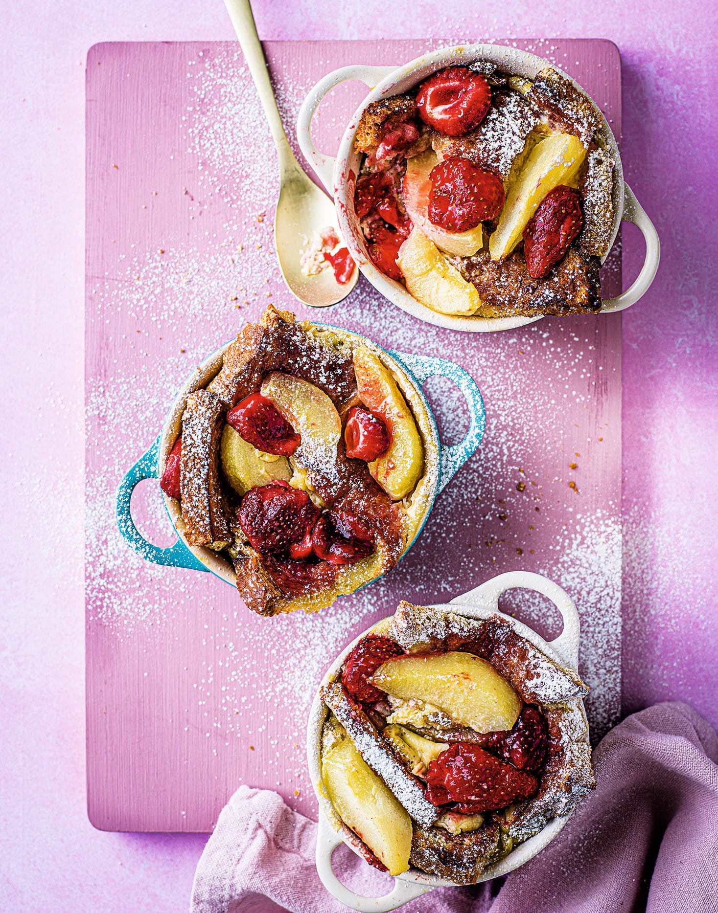 Photo of Strawberry & pear bread puddings by WW