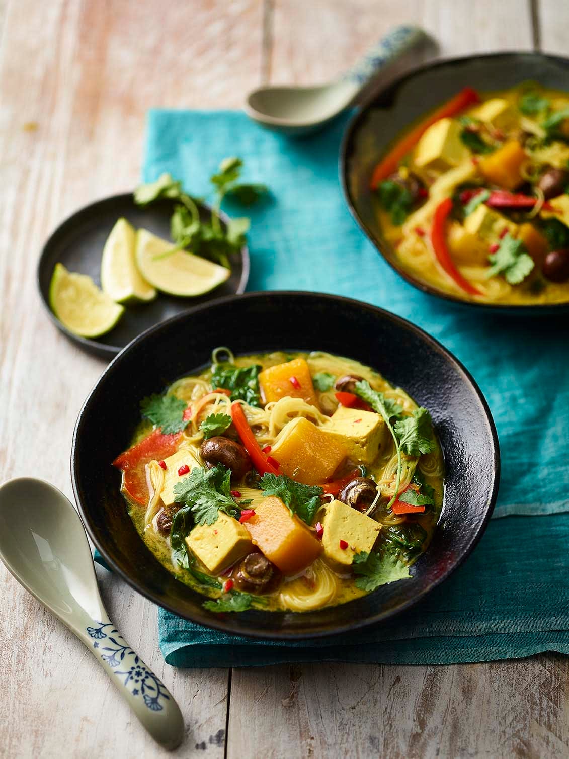 Photo of Golden tofu curry with rice noodles by WW