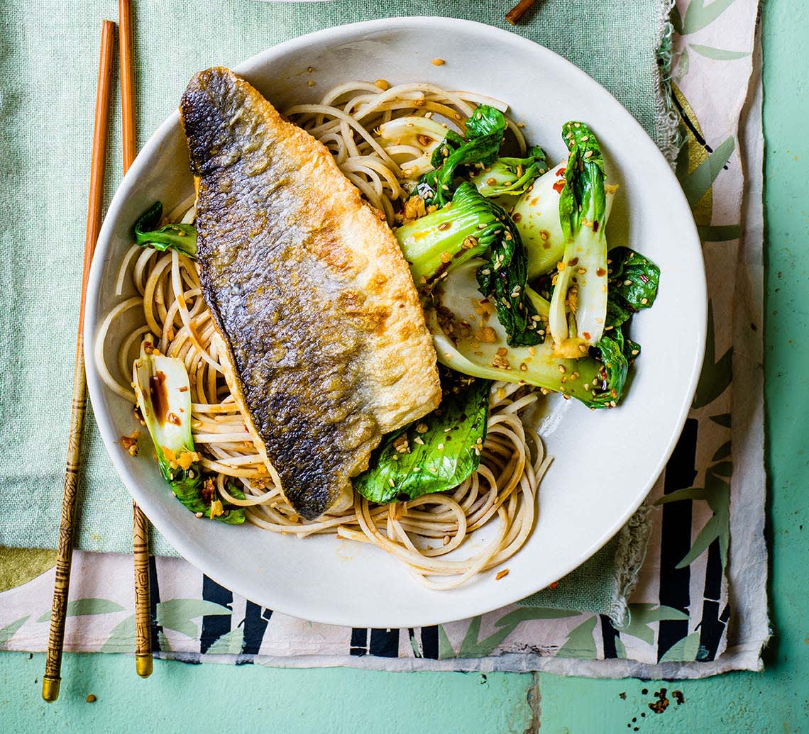 Photo of Crispy white fish with sesame noodles by WW