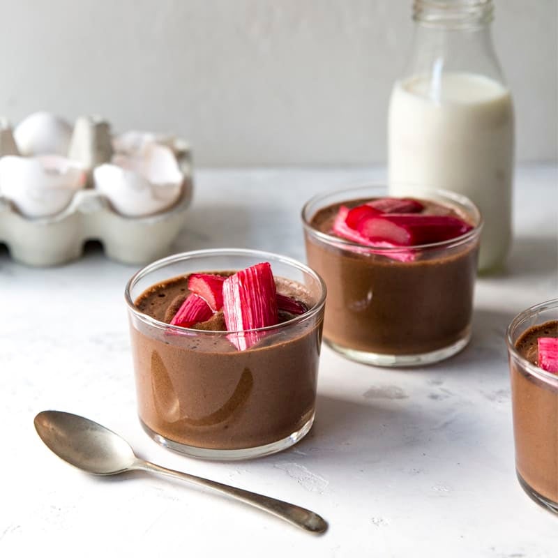 Photo of Chocolate mousse with baked rhubarb by WW