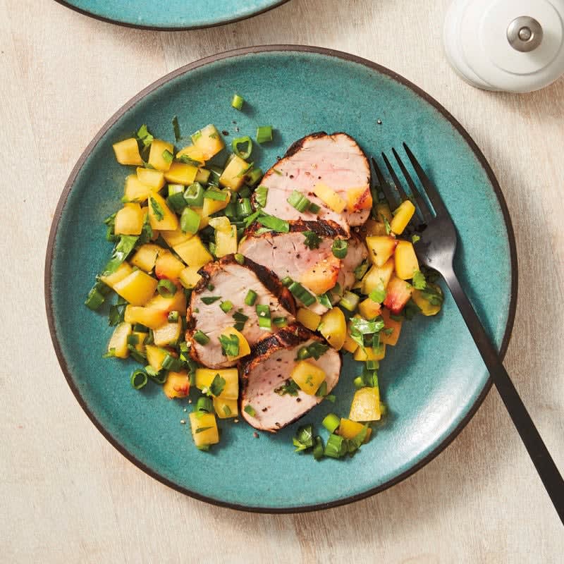 Photo of Barbecued pork with nectarine salsa by WW