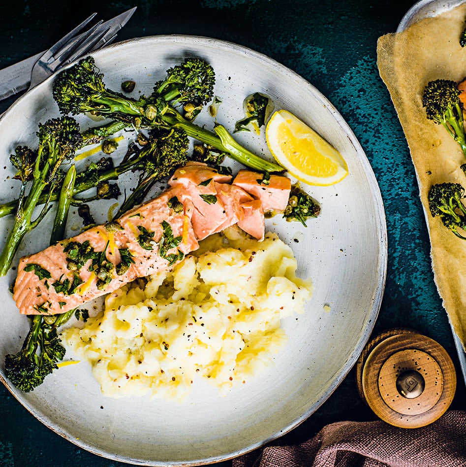 Photo of Baked salmon with parsley & caper sauce by WW