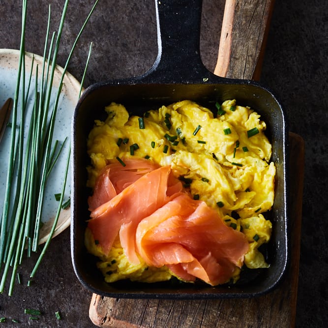Photo of Scrambled eggs with chives & smoked salmon by WW