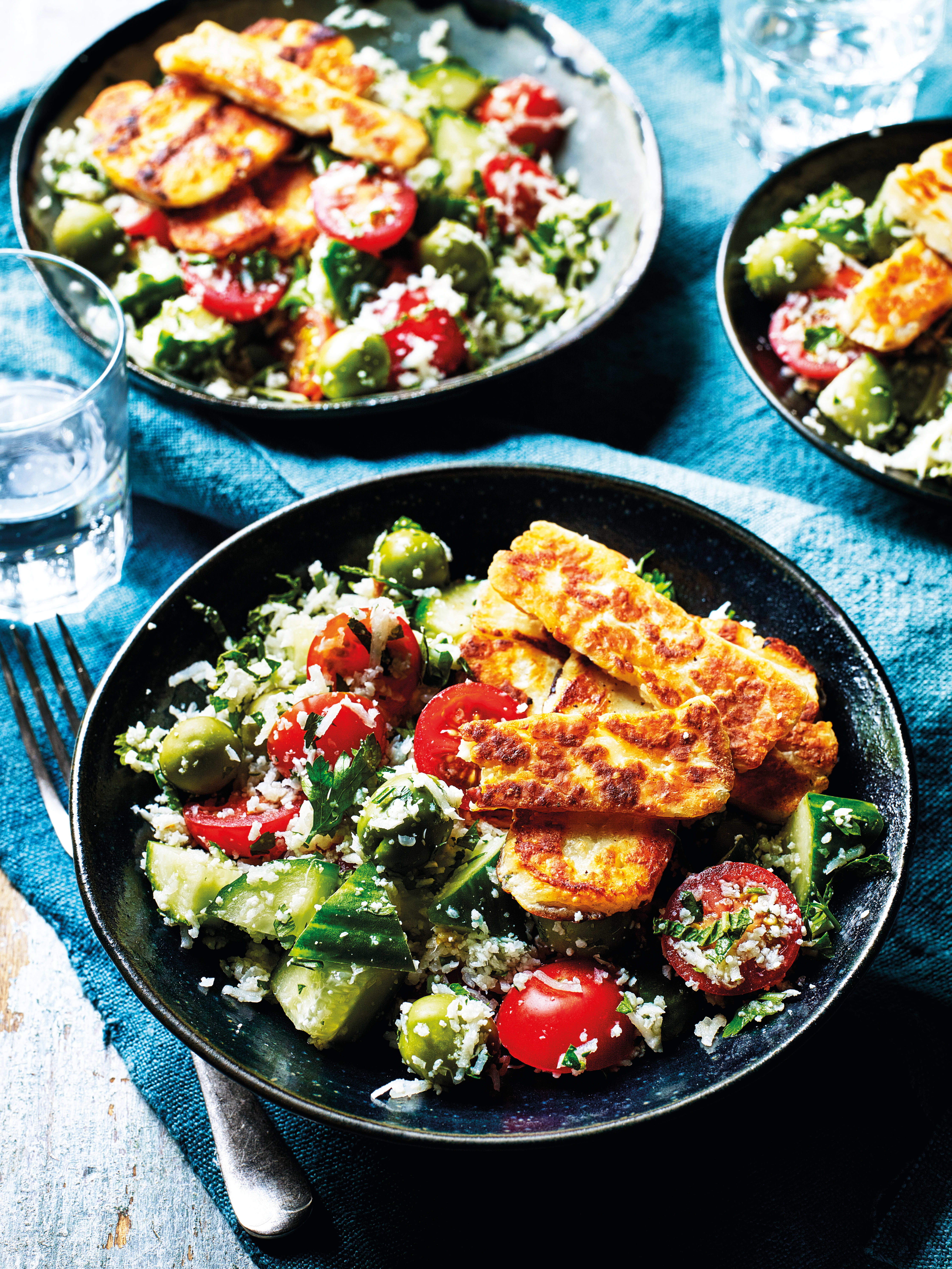 Photo of Cauliflower tabbouleh with griddled halloumi by WW