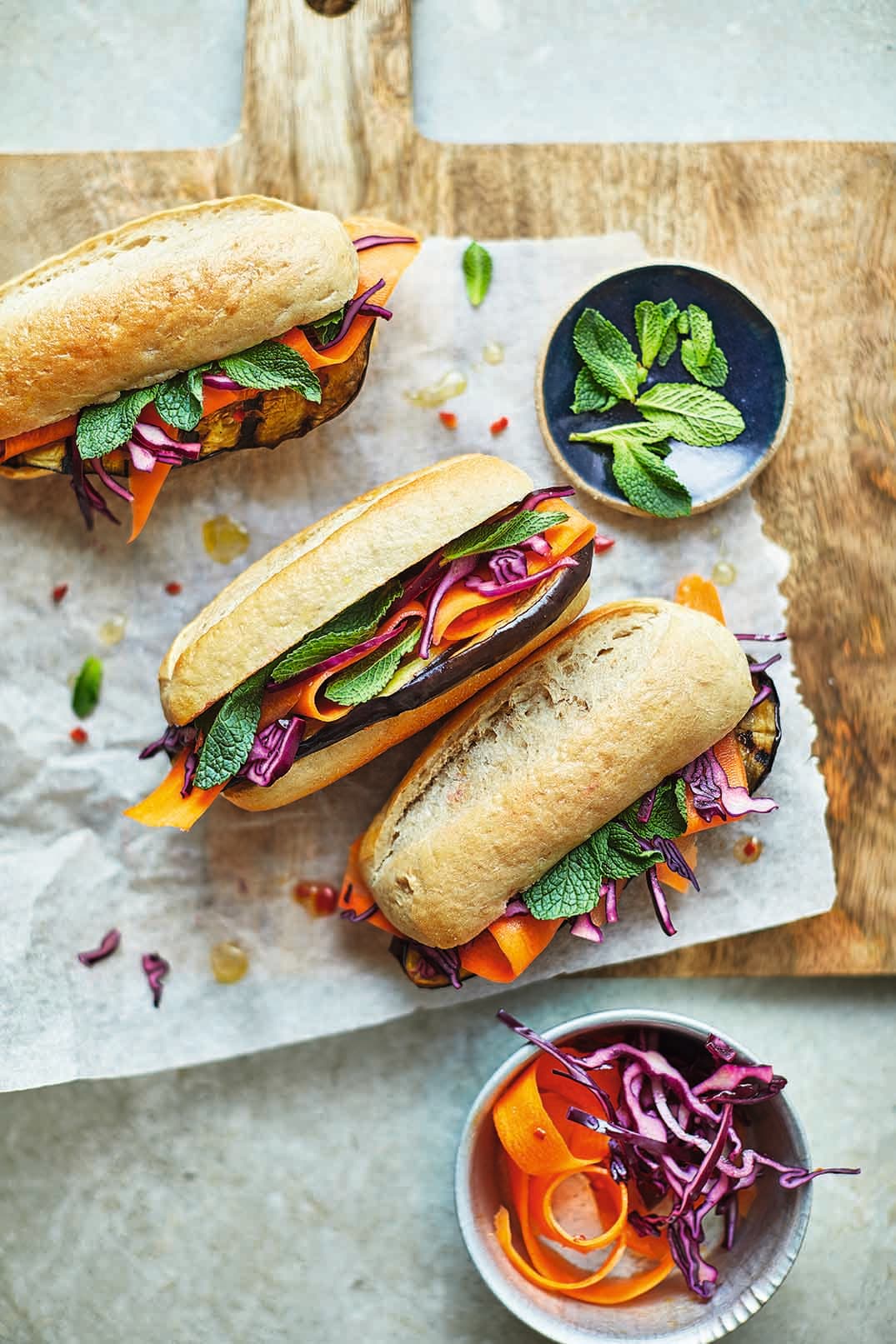 Photo of Griddled aubergine bánh mì by WW